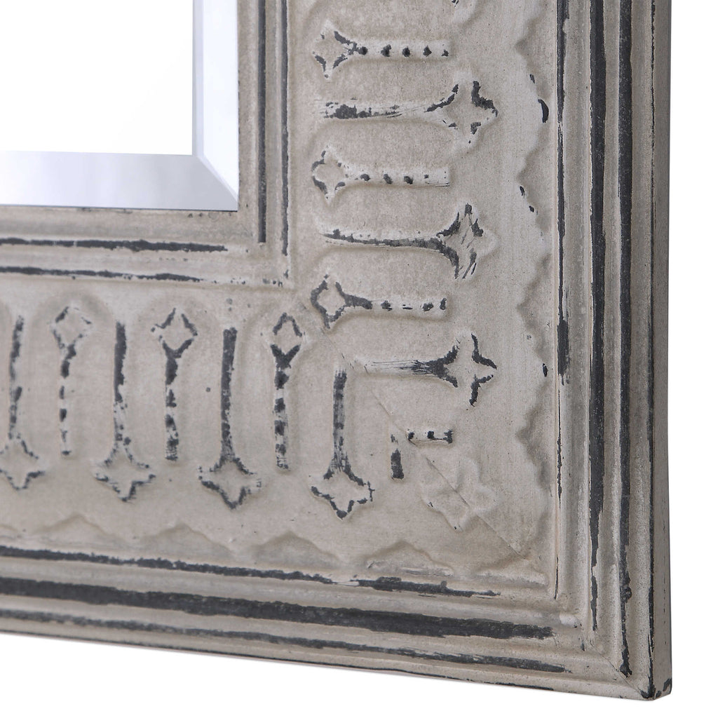 Argenton Aged Gray Rectangle Mirror - Bombay Mercantile