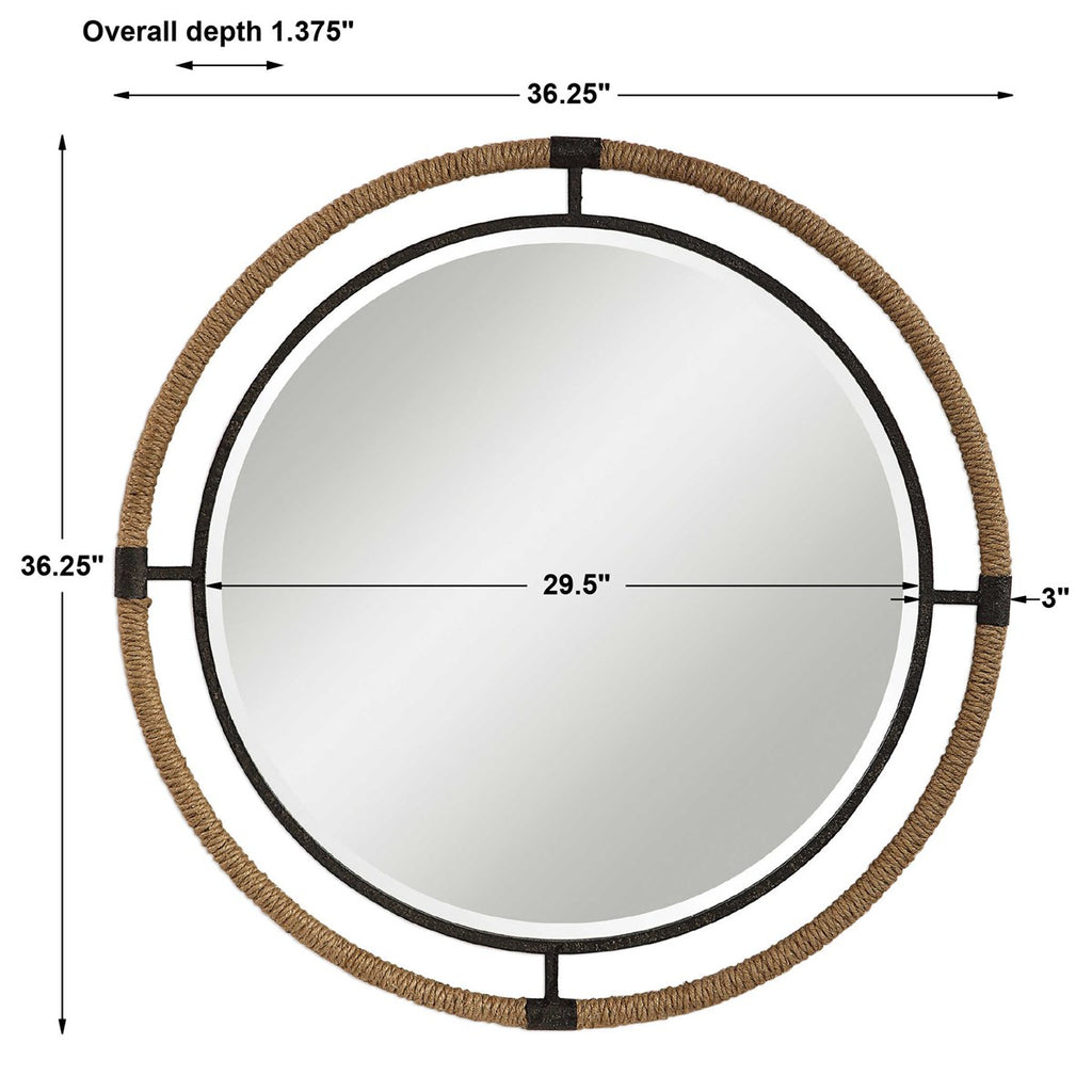 Melville Coastal Round Mirror - Bombay Mercantile