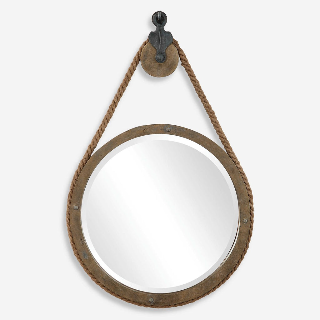 Melton Round Pulley Mirror - Bombay Mercantile