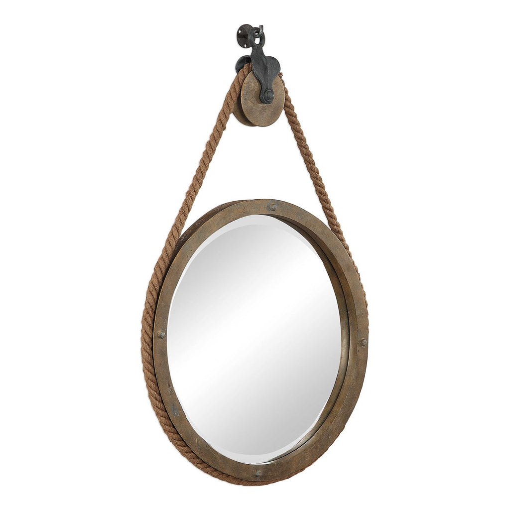 Melton Round Pulley Mirror - Bombay Mercantile