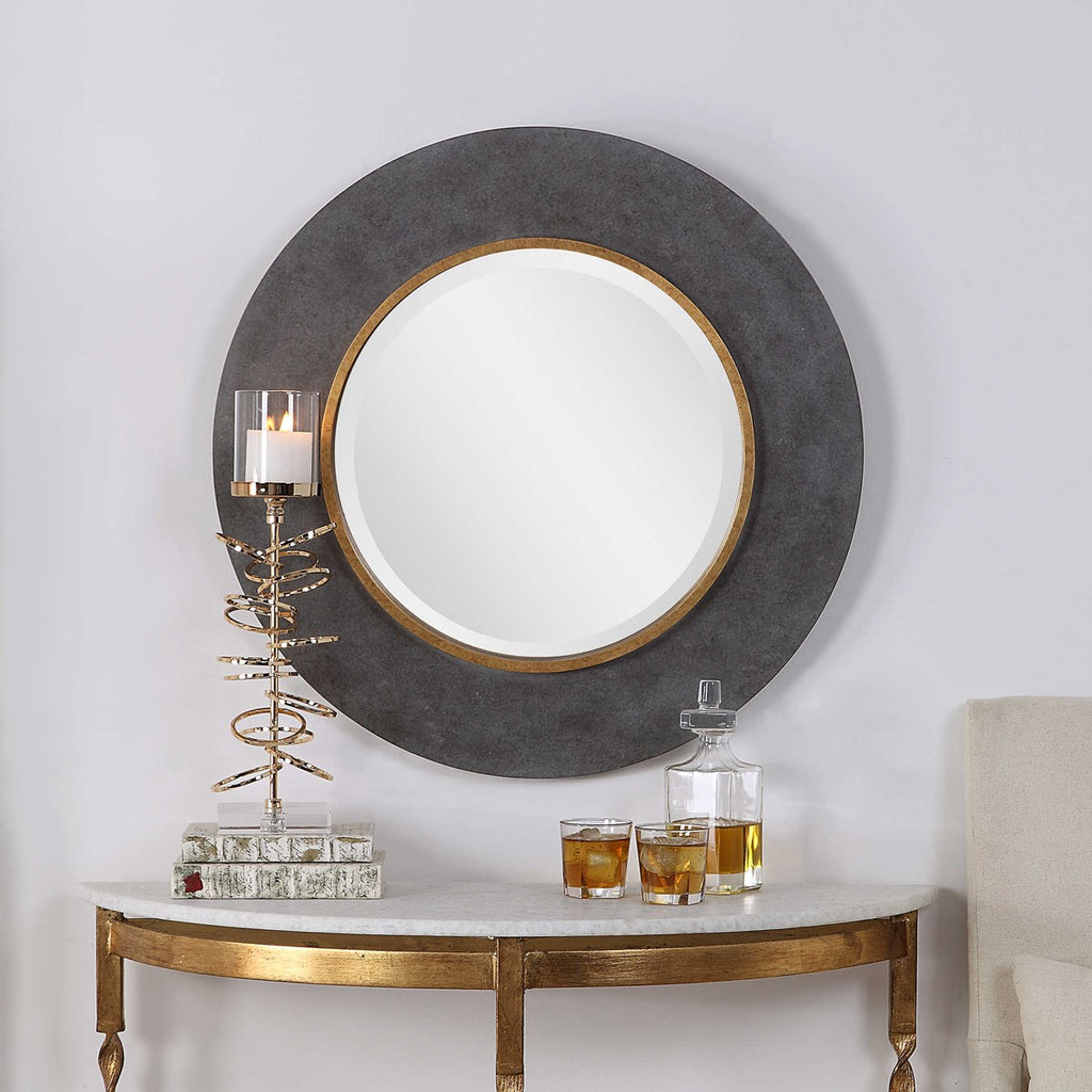 Saul Round Mirror - Bombay Mercantile