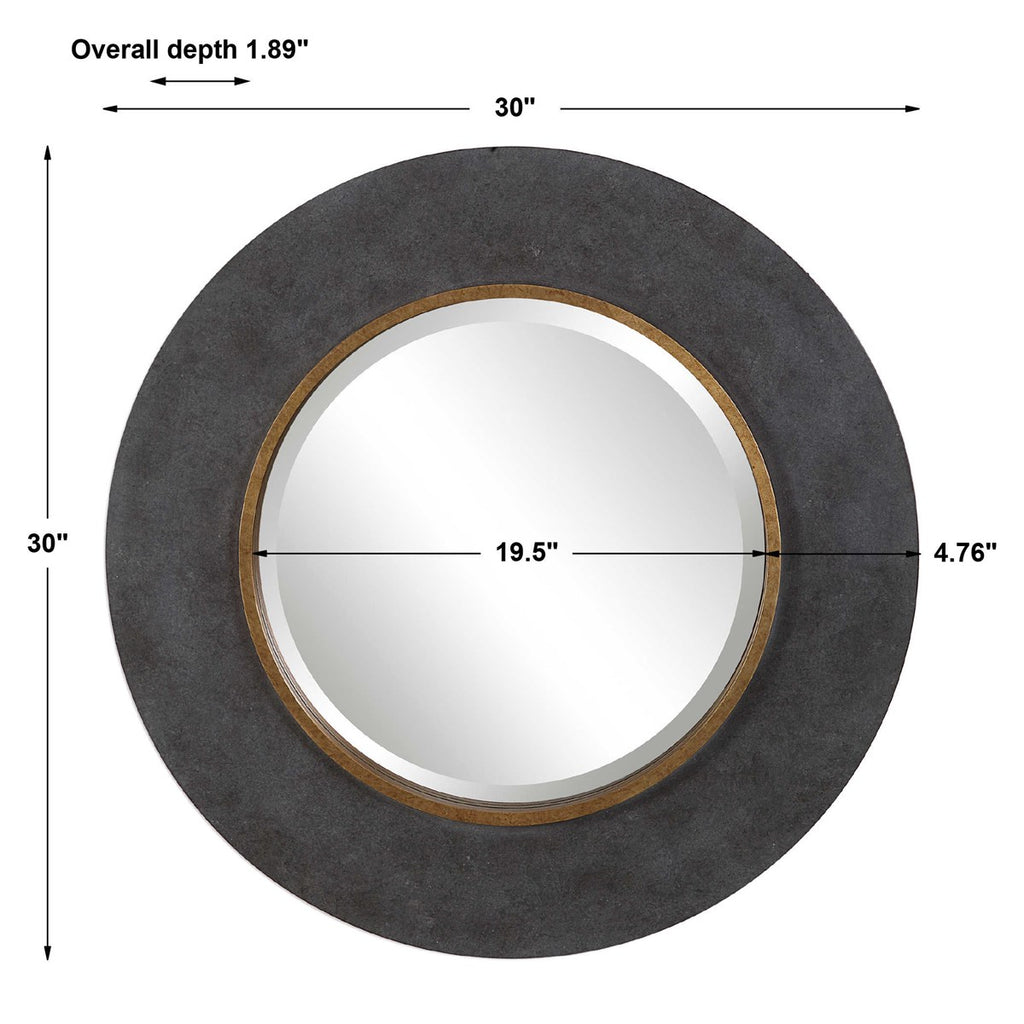 Saul Round Mirror - Bombay Mercantile