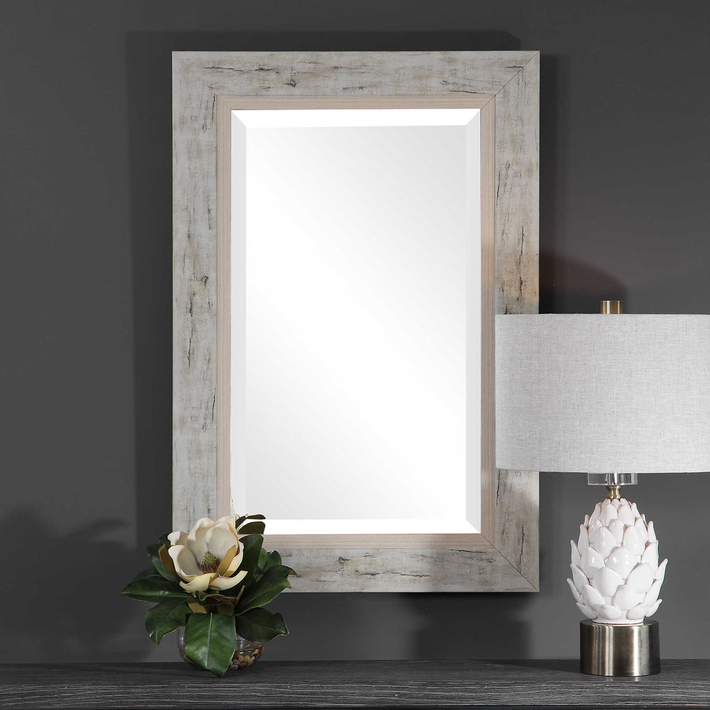 Branbury Rustic Light Wood Mirror - Bombay Mercantile