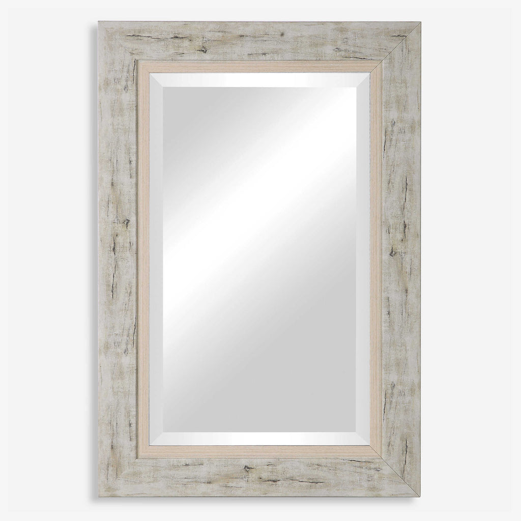 Branbury Rustic Light Wood Mirror - Bombay Mercantile