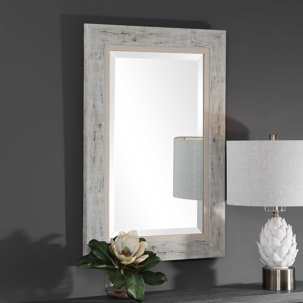 Branbury Rustic Light Wood Mirror - Bombay Mercantile