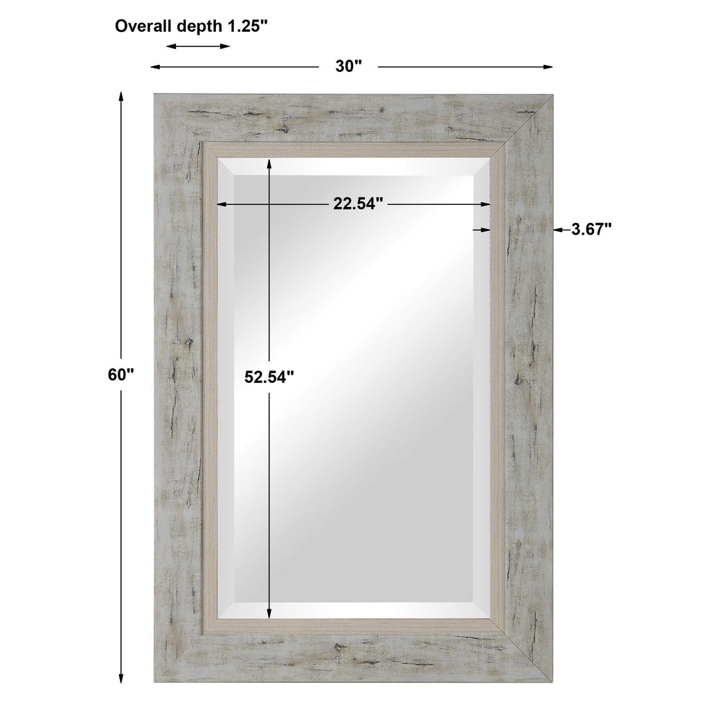Branbury Rustic Light Wood Mirror - Bombay Mercantile