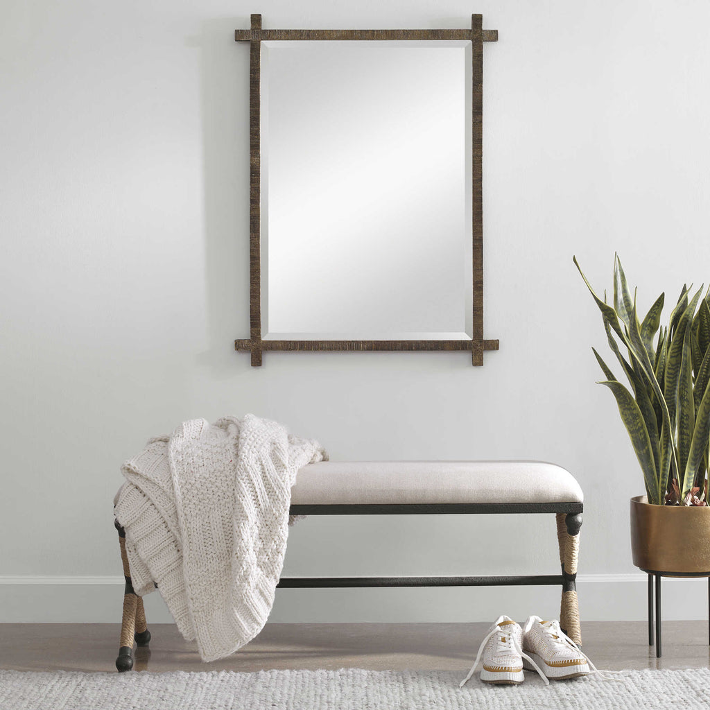 Abanu Gold Vanity Mirror - Bombay Mercantile