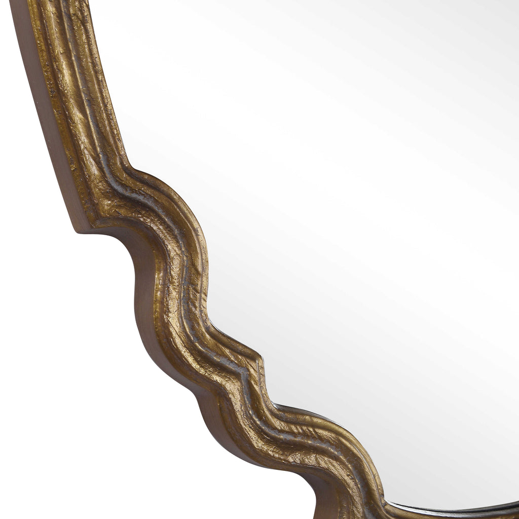 Ariane Gold Oval Mirror - Bombay Mercantile