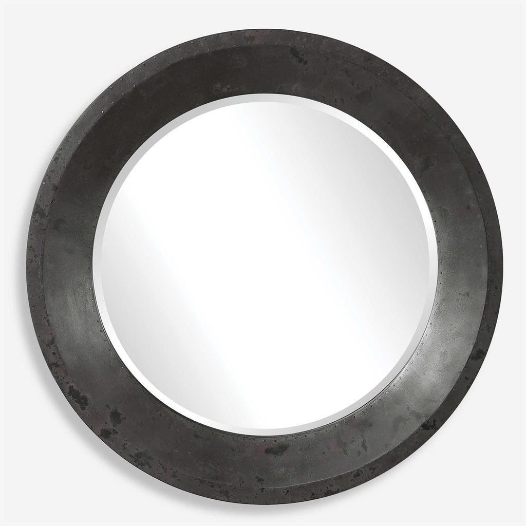 Frazier Round Industrial Mirror - Bombay Mercantile