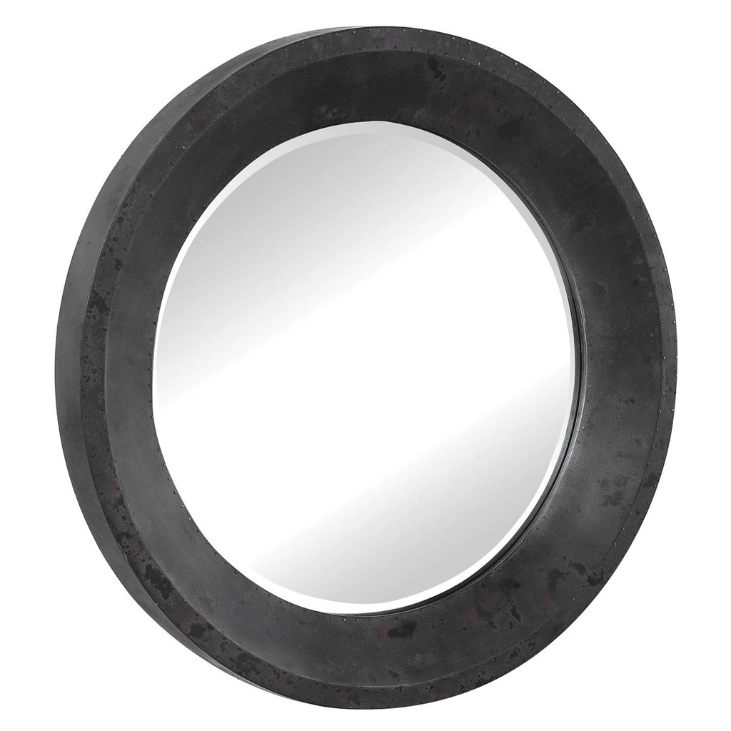 Frazier Round Industrial Mirror - Bombay Mercantile