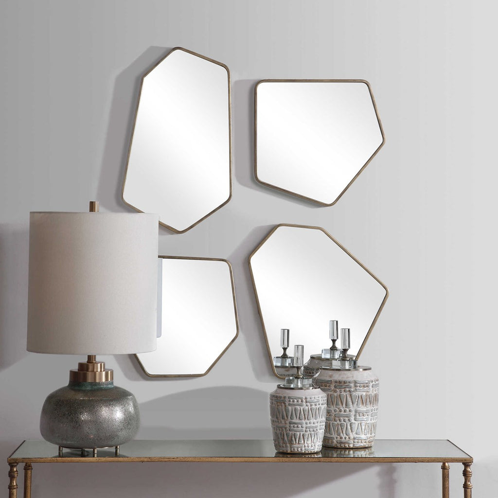 Linneah Modern Mirrors, Set of 4 - Bombay Mercantile