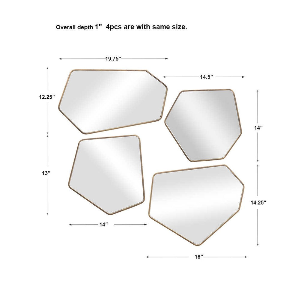 Linneah Modern Mirrors, Set of 4 - Bombay Mercantile