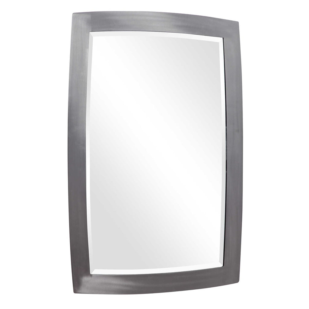 Haskill Brushed Nickel Mirror - Bombay Mercantile