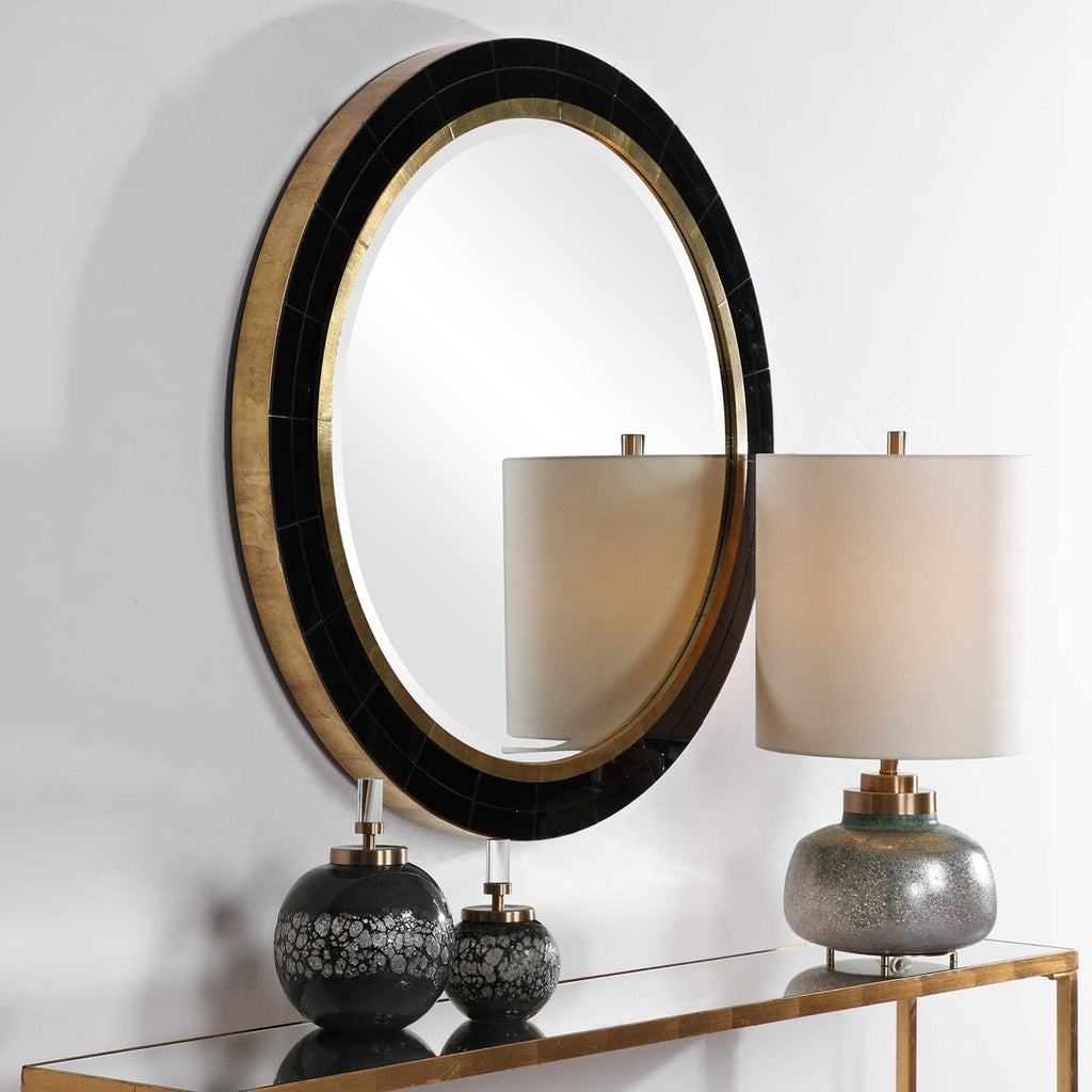 Nayla Tiled Round Mirror - Bombay Mercantile