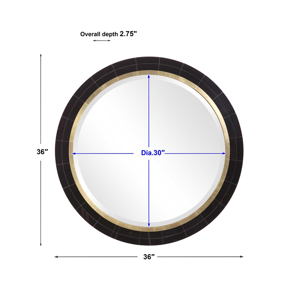 Nayla Tiled Round Mirror - Bombay Mercantile