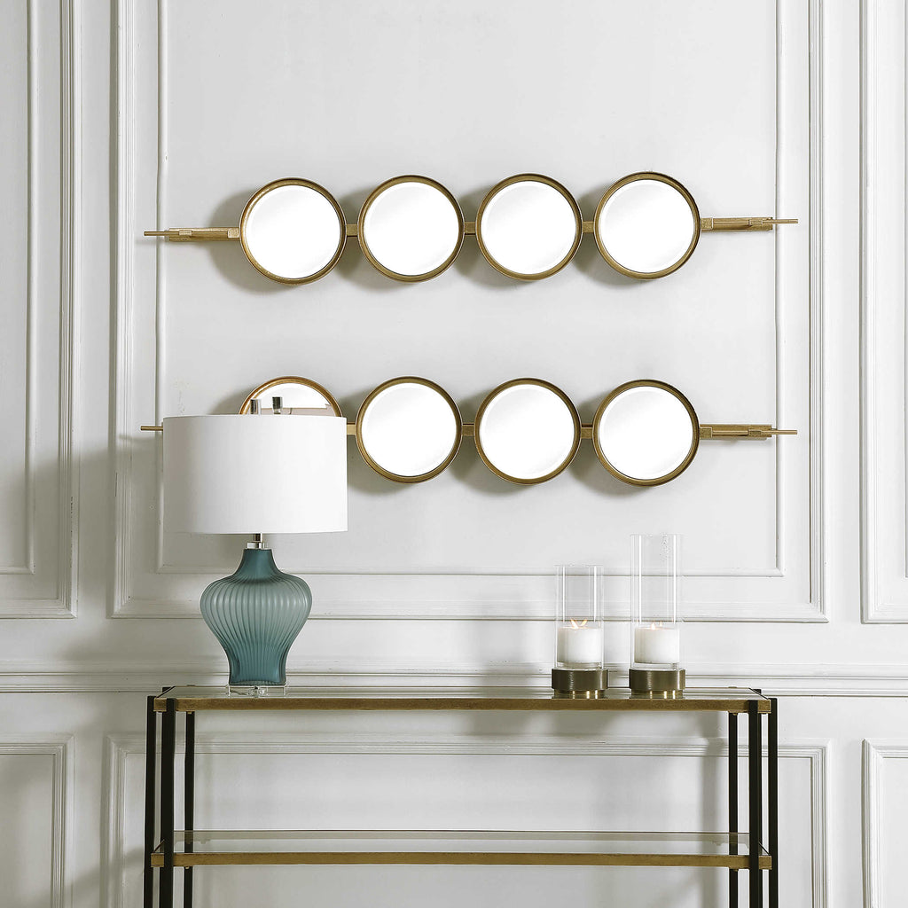 Button Gold Mirror - Bombay Mercantile