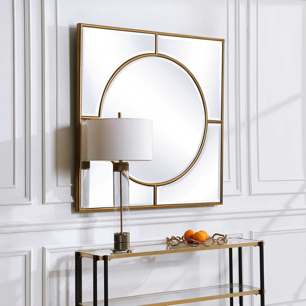Stanford Gold Square Mirror - Bombay Mercantile