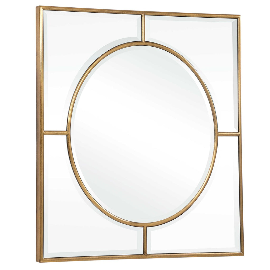 Stanford Gold Square Mirror - Bombay Mercantile