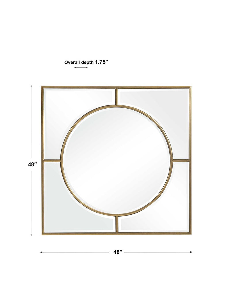 Stanford Gold Square Mirror - Bombay Mercantile