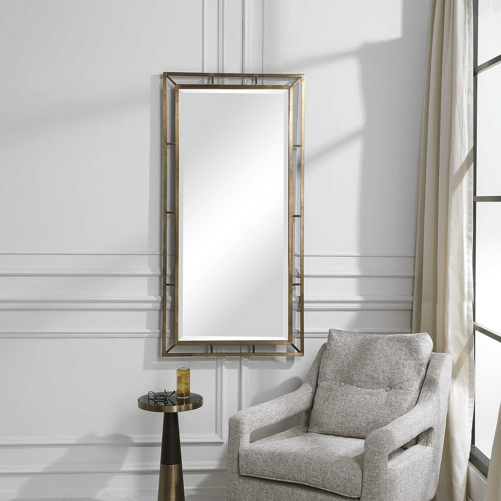 Farrow Copper Industrial Mirror - Bombay Mercantile