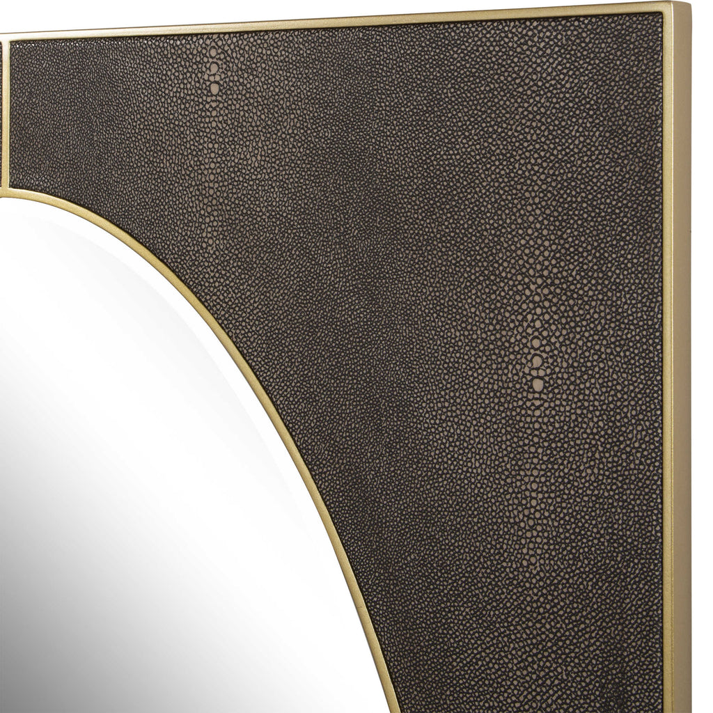Cyprus Gray Shagreen Mirror - Bombay Mercantile