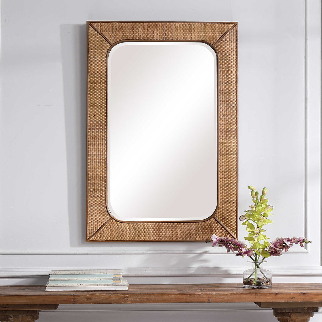 Tahiti Rattan Mirror - Bombay Mercantile