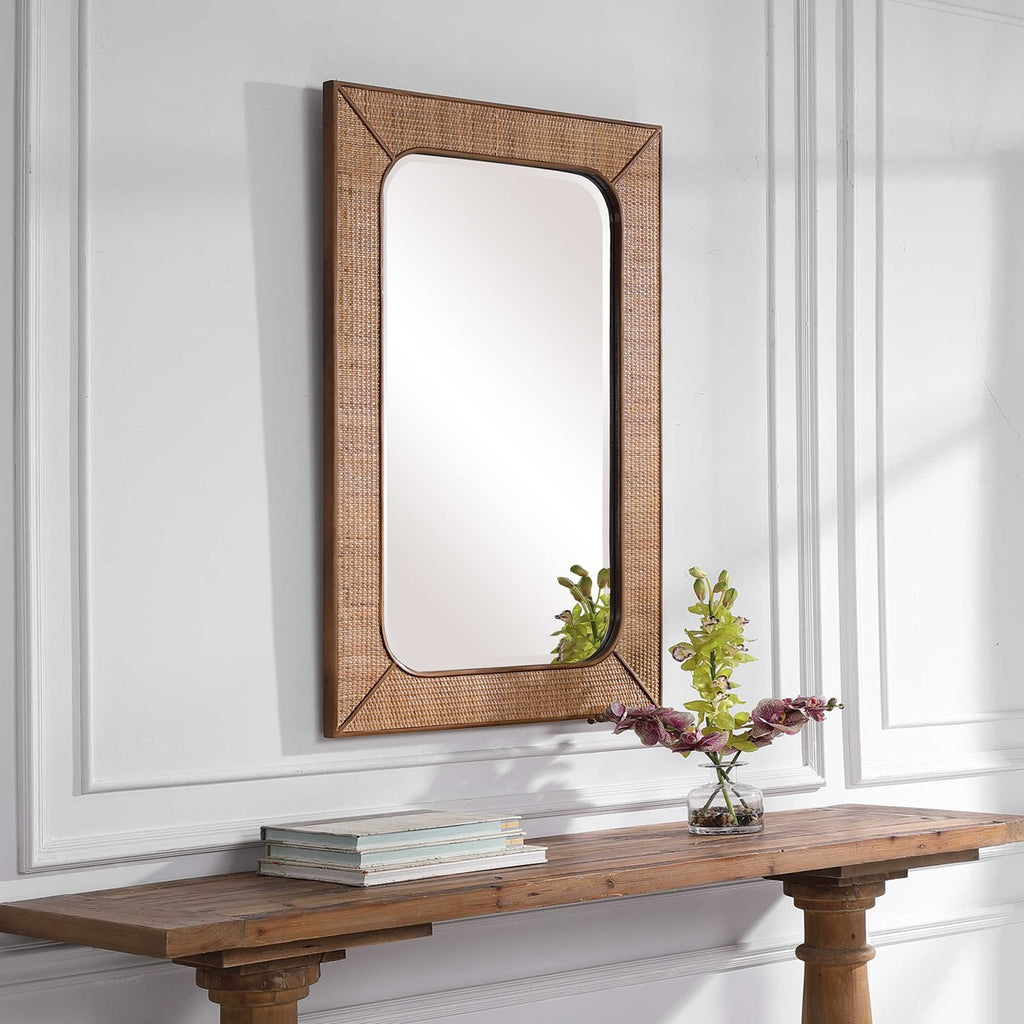 Tahiti Rattan Mirror - Bombay Mercantile