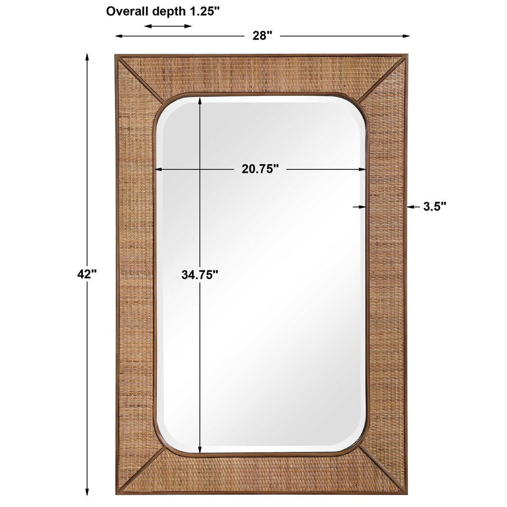 Tahiti Rattan Mirror - Bombay Mercantile