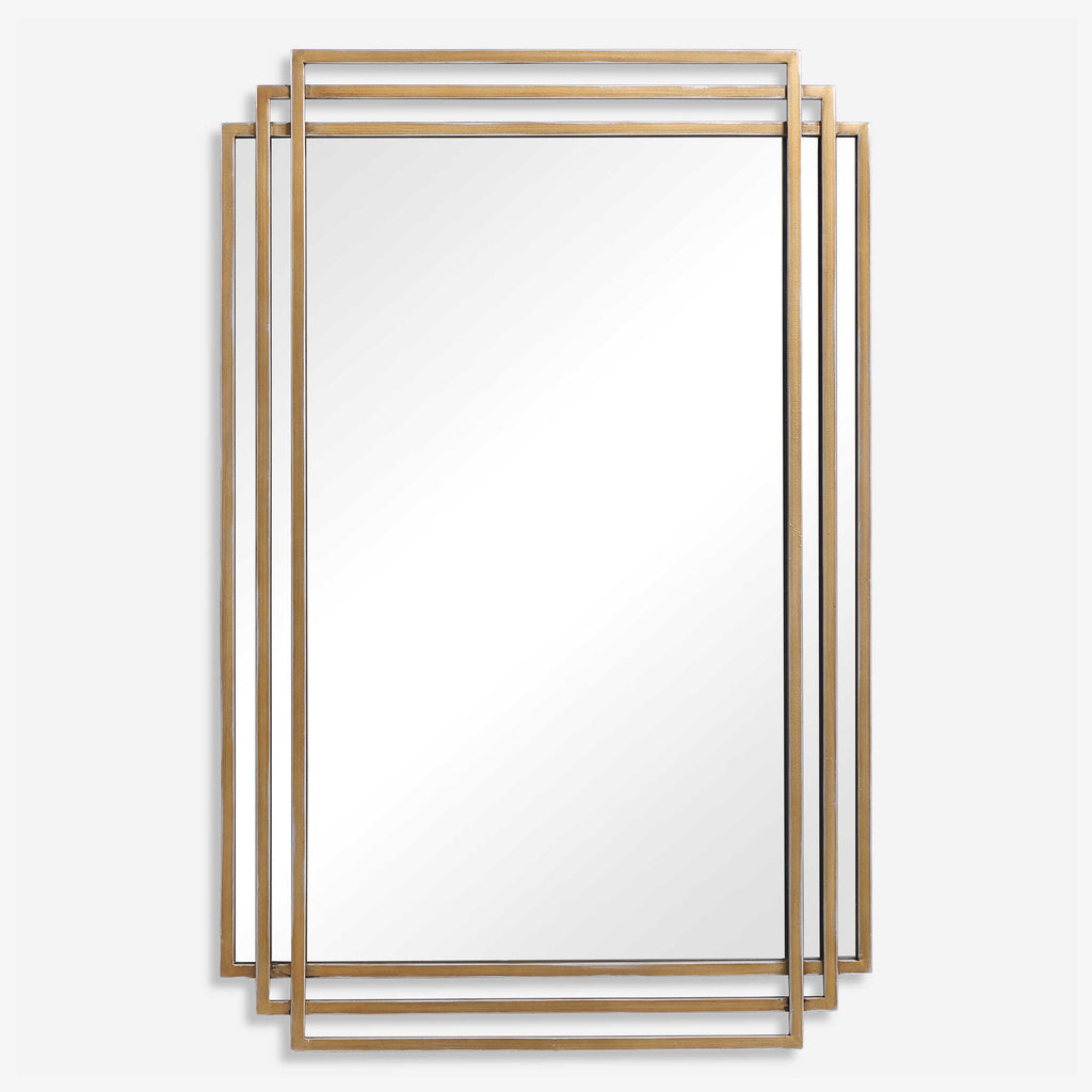 Amherst Brushed Gold Mirror - Bombay Mercantile
