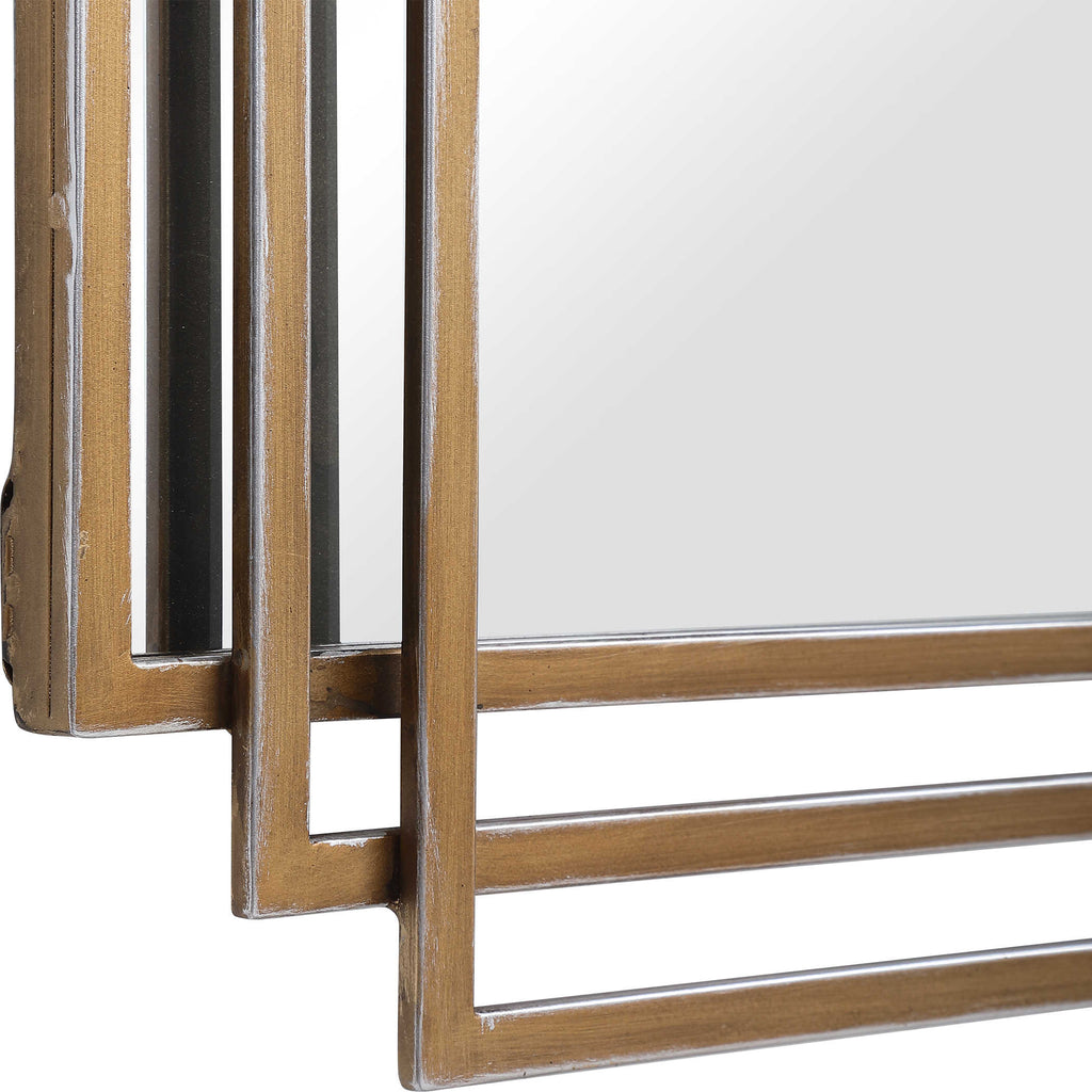 Amherst Brushed Gold Mirror - Bombay Mercantile
