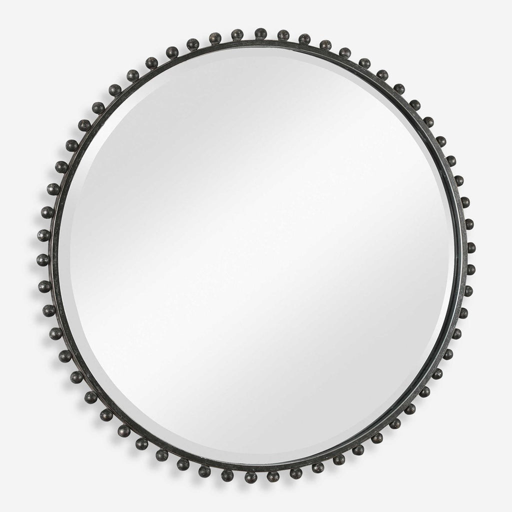 Taza Round Iron Mirror - Bombay Mercantile