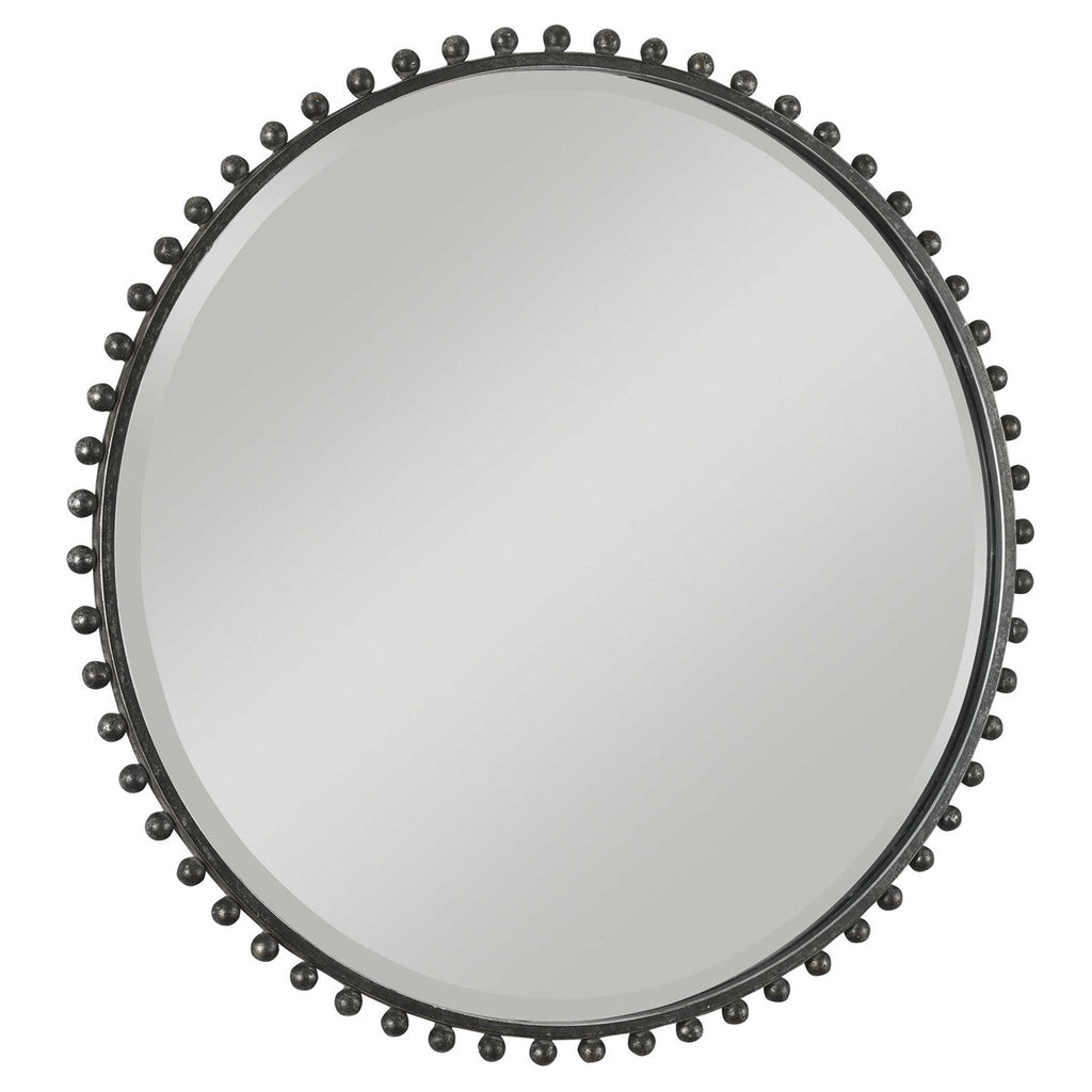 Taza Round Iron Mirror - Bombay Mercantile