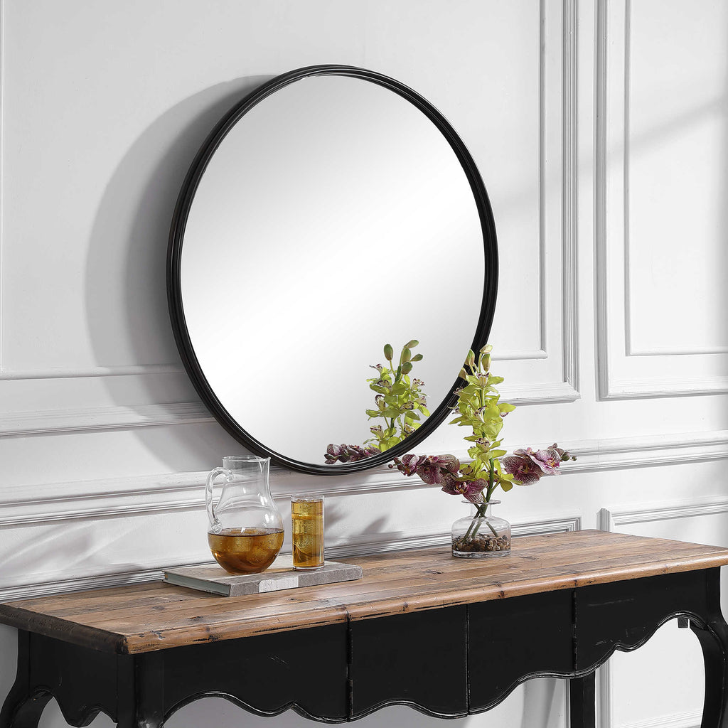 Belham Round Iron Mirror - Bombay Mercantile