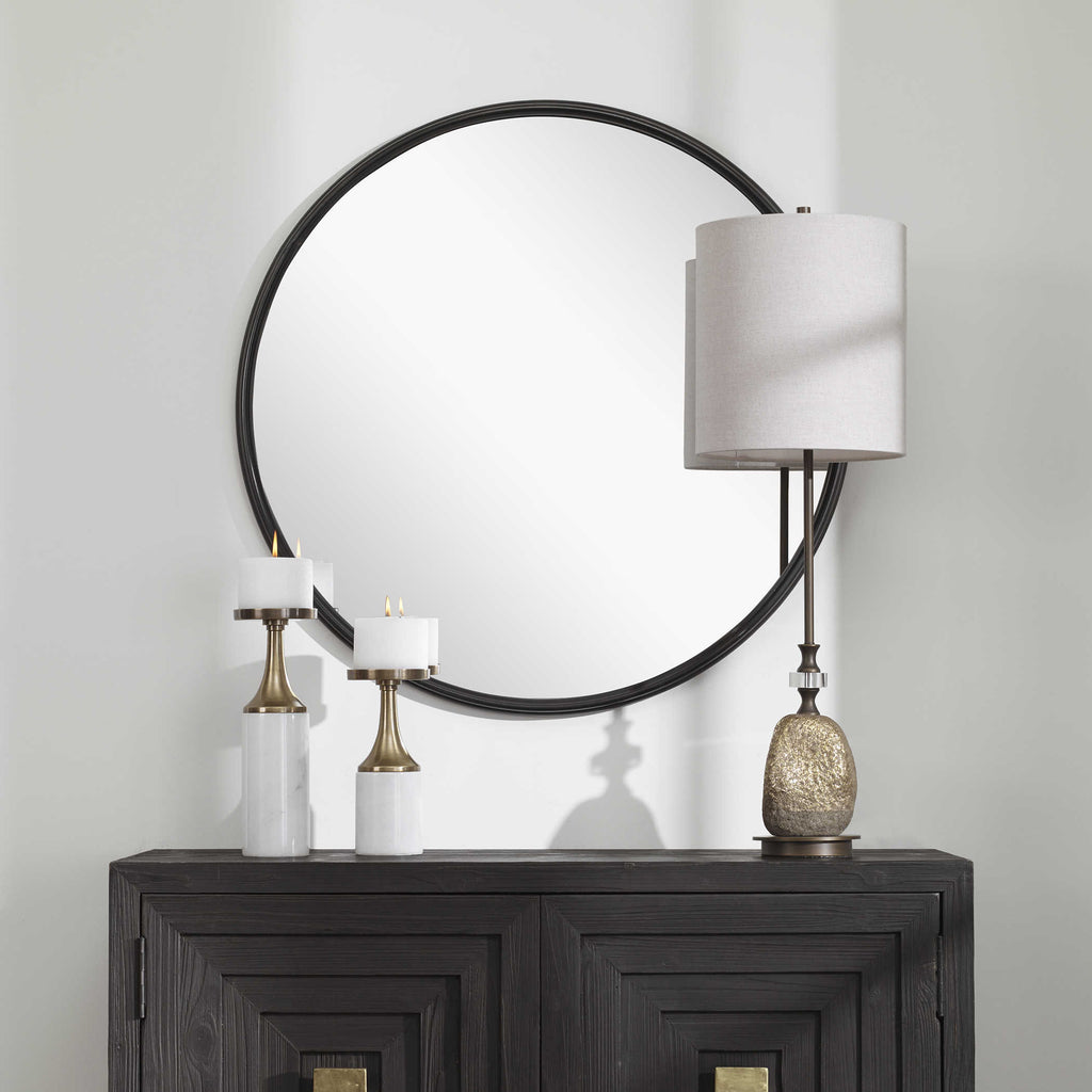 Belham Round Iron Mirror - Bombay Mercantile