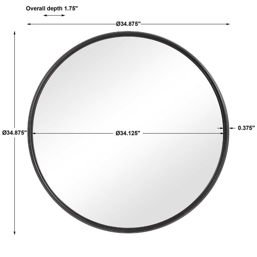 Belham Round Iron Mirror - Bombay Mercantile