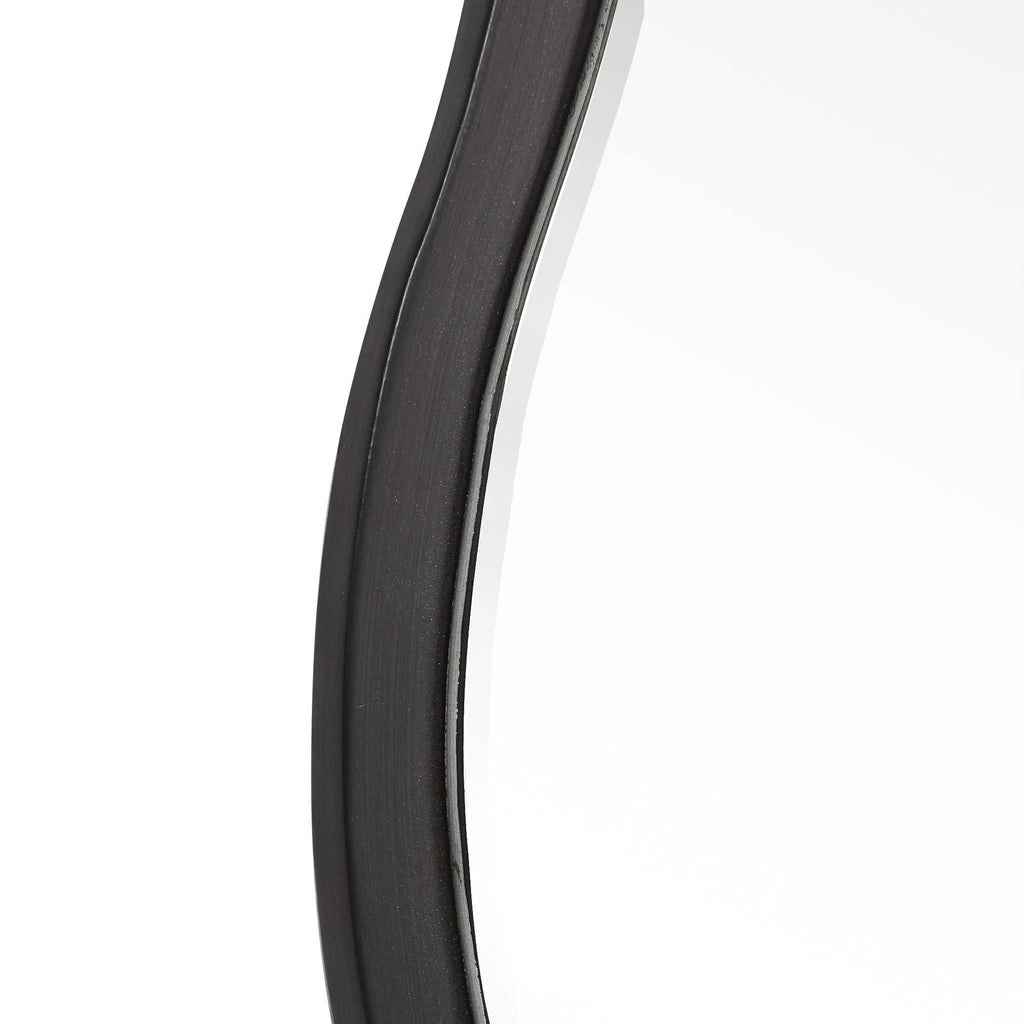 Aneta Black Round Mirror - Bombay Mercantile