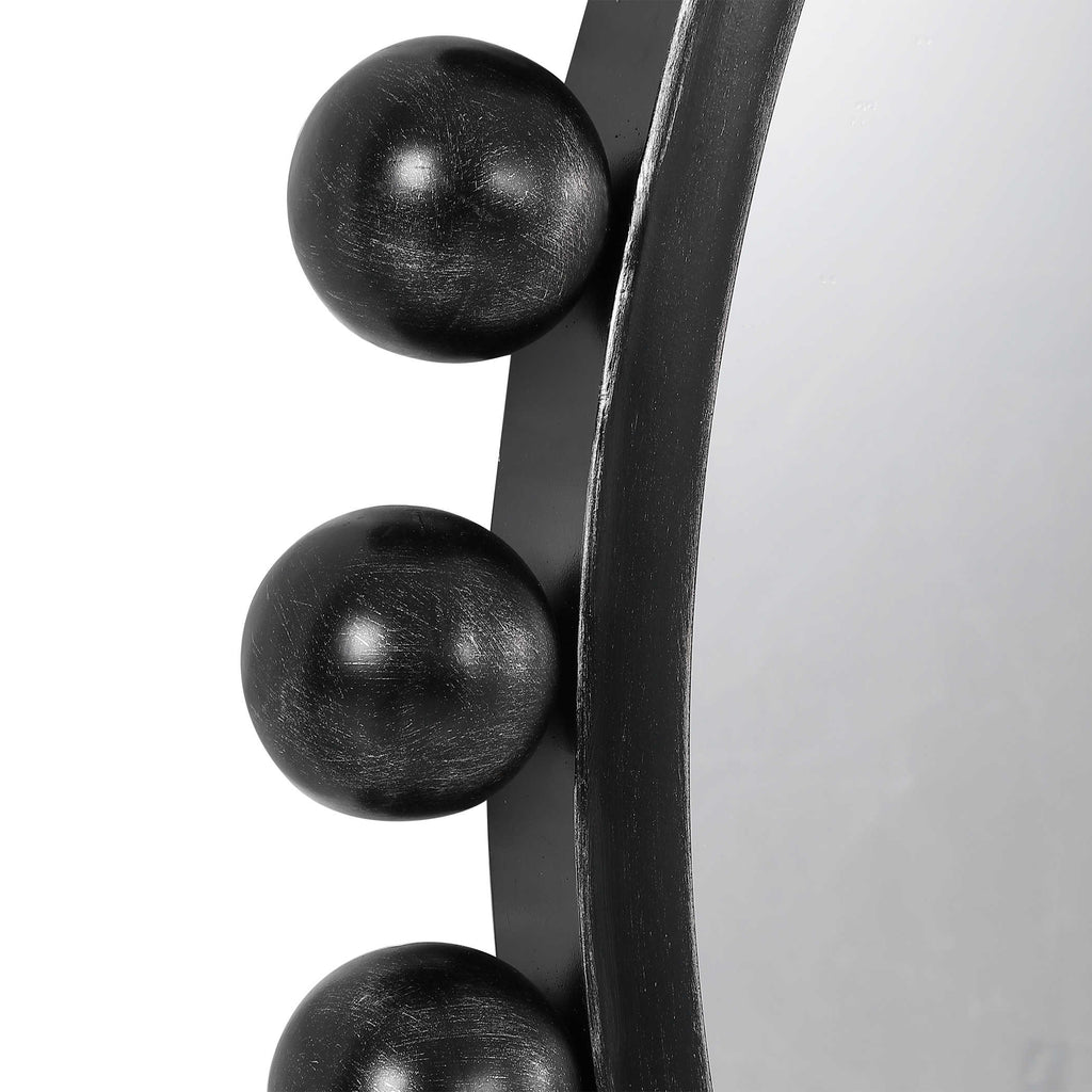 Cyra Black Round Mirror - Bombay Mercantile