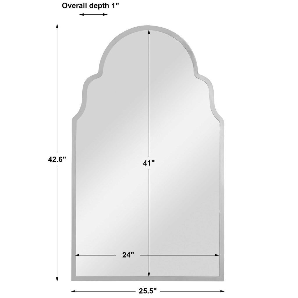 Brayden Nickel Arch Mirror - Bombay Mercantile