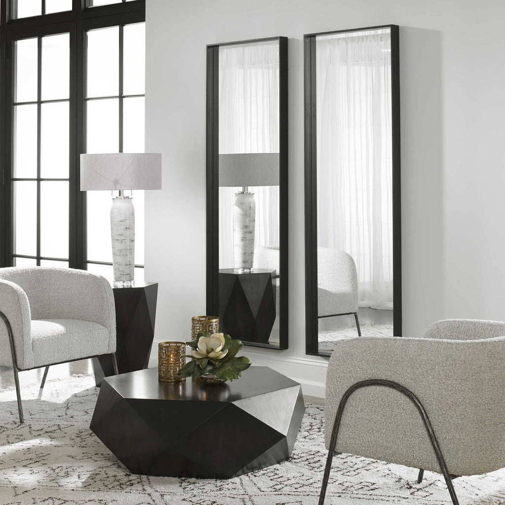 Kahn Oversized Black Rectangular Mirror - Bombay Mercantile