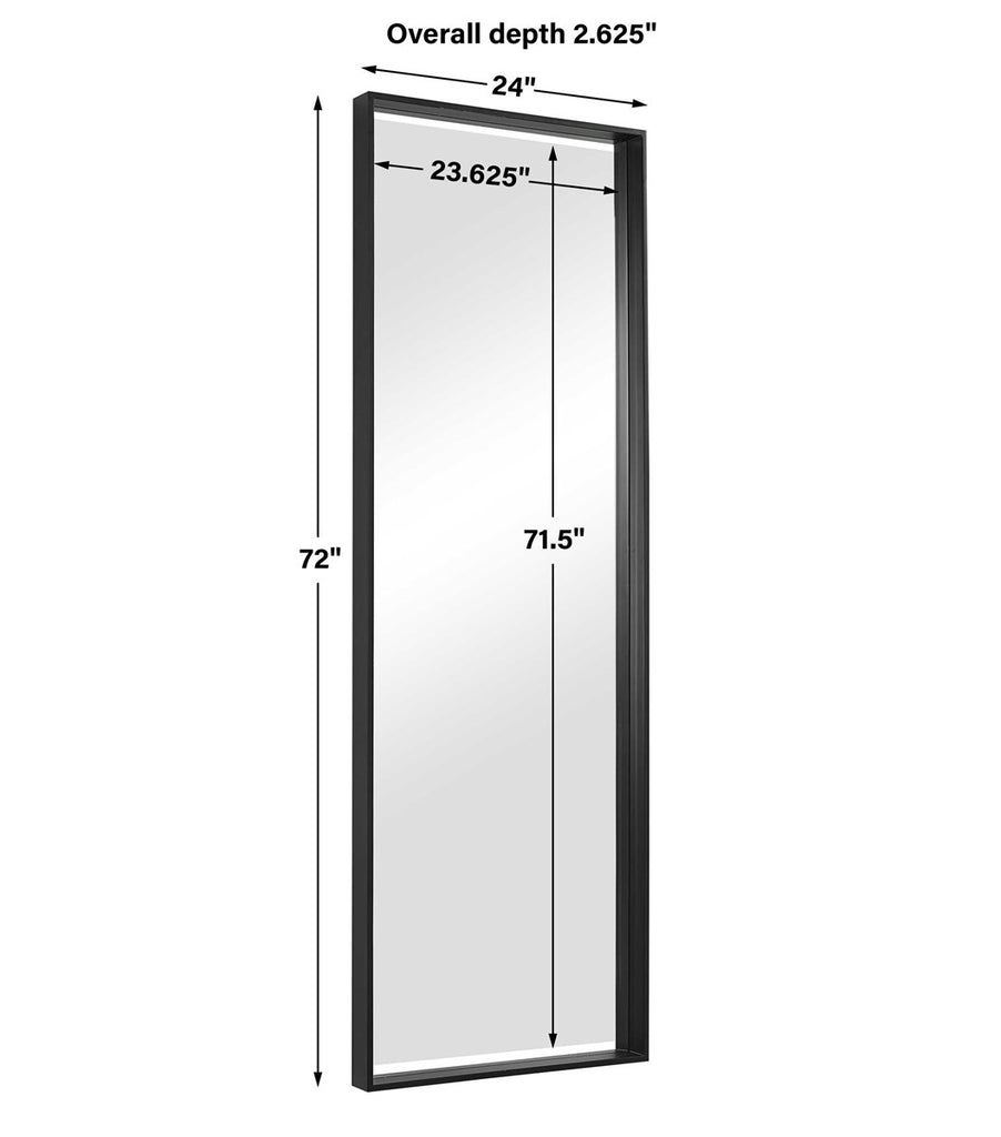 Kahn Oversized Black Rectangular Mirror - Bombay Mercantile