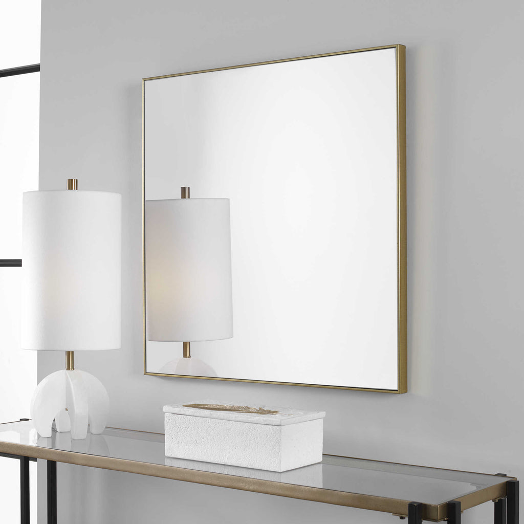 Alexo Gold Square Mirror - Bombay Mercantile