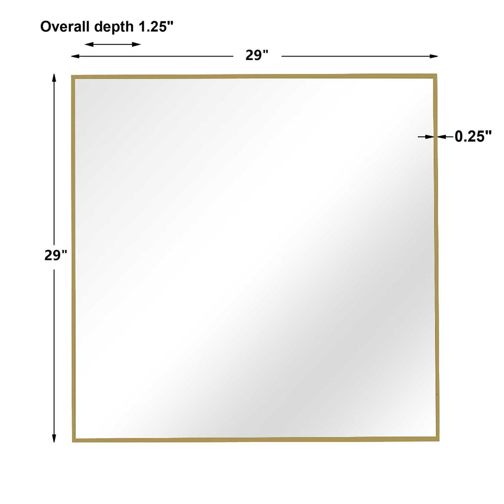 Alexo Gold Square Mirror - Bombay Mercantile