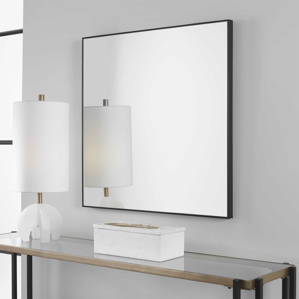 Alexo Black Square Mirror - Bombay Mercantile