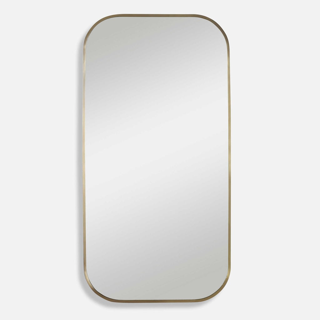 Taft Plated Brass Mirror - Bombay Mercantile
