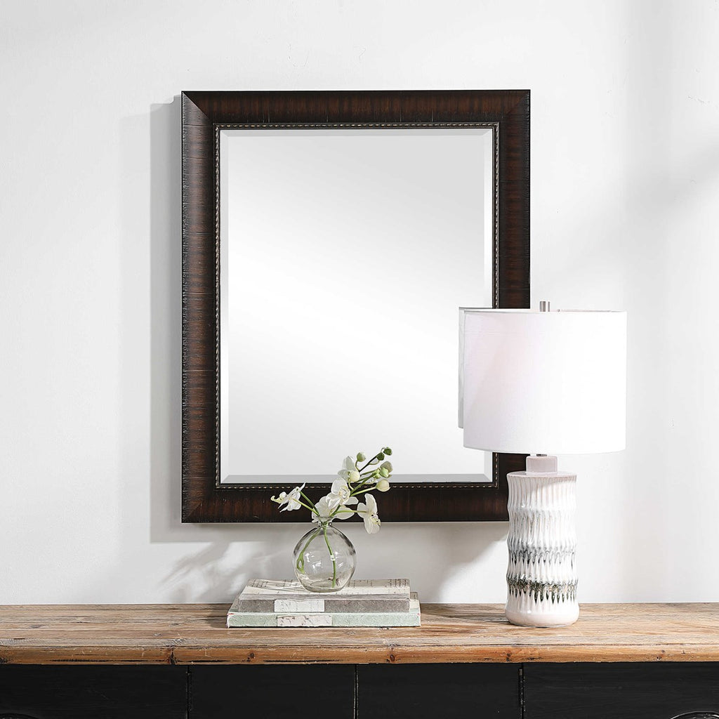 Wythe Burnished Wood Mirror - Bombay Mercantile