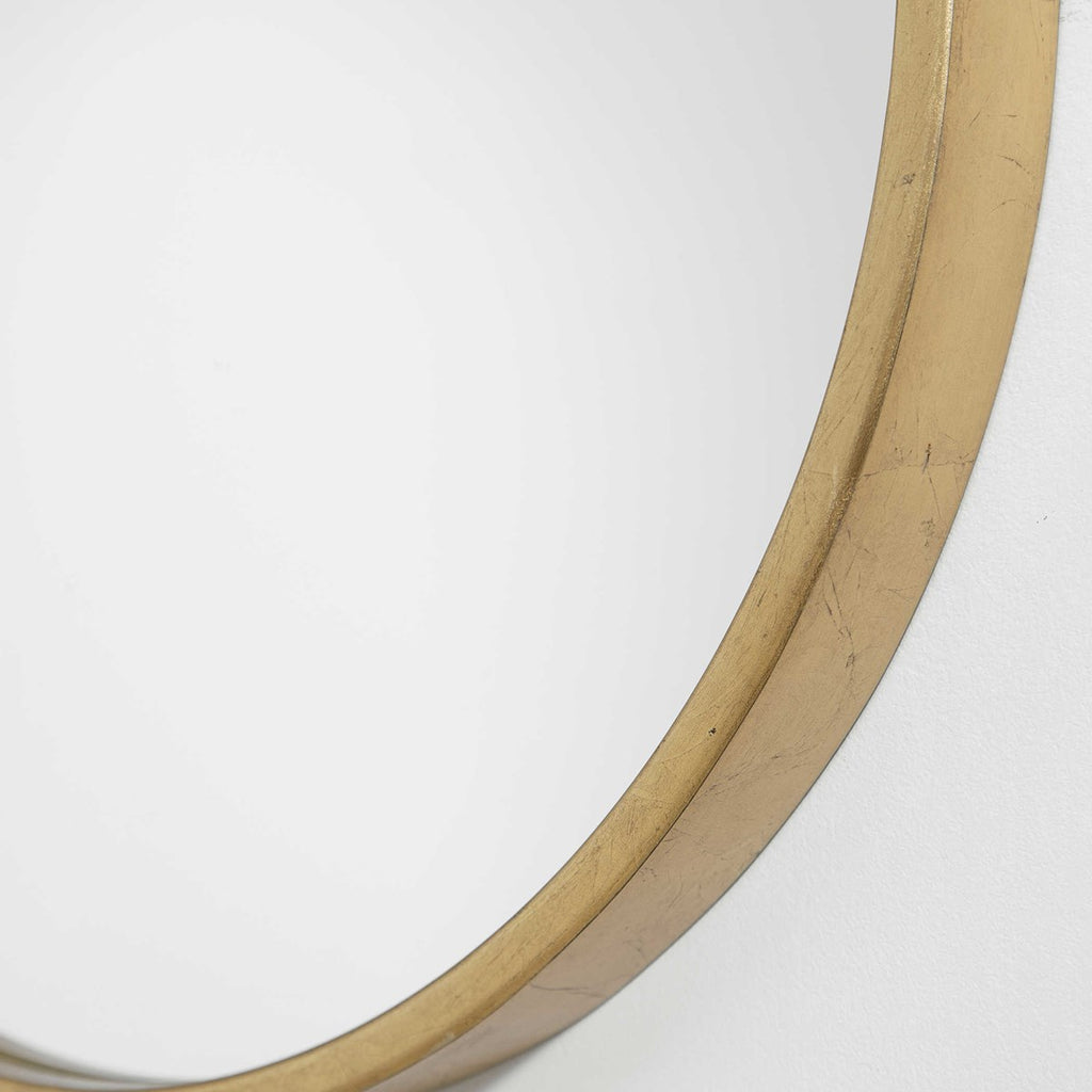 Varina Minimalist Gold Oval Mirror - Bombay Mercantile