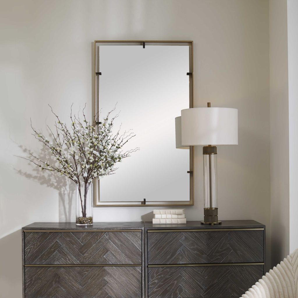 Egon Gold Wall Mirror - Bombay Mercantile