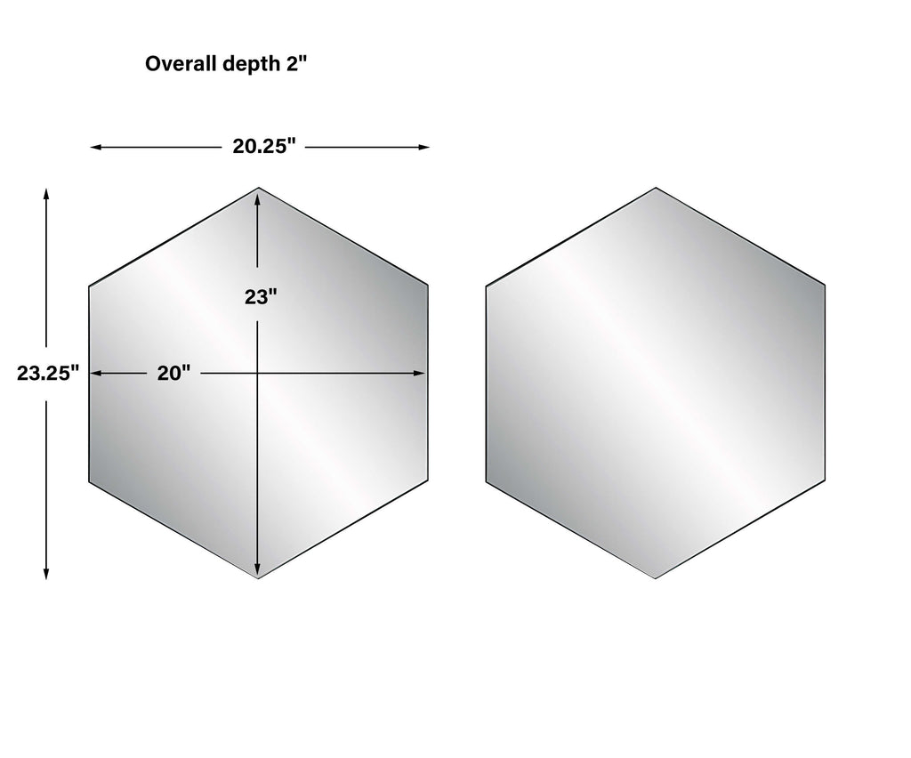 Amaya Octagonal Mirrors, Set of 2 - Bombay Mercantile