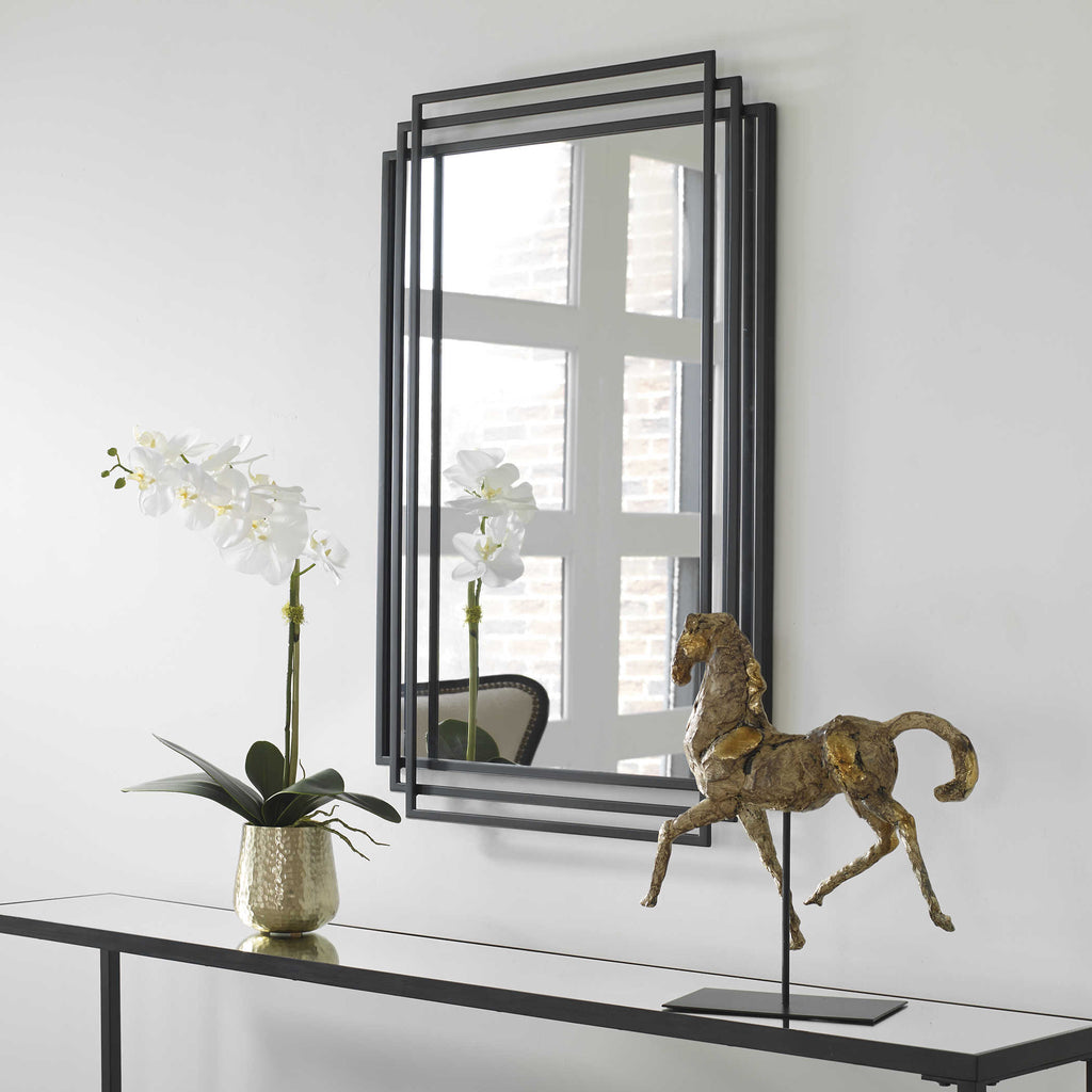 Amherst Black Iron Mirror - Bombay Mercantile
