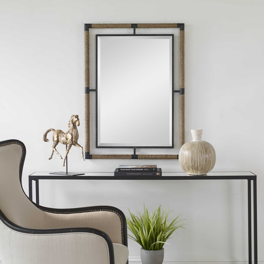 Melville Iron & Rope Mirror - Bombay Mercantile